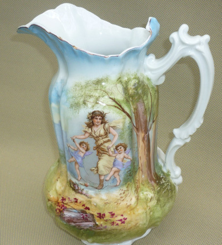 Antigua Jarra Lavatorio / Porcelana Limoges / Francesa 0