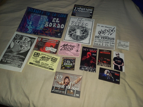 Lote Coleccion 15 Volantes De Rock - El Bordo - Indio Solari 0