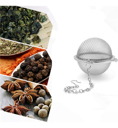 6 Unidades De Filtro De Chá De Aço Inoxidável Mesh Tea Ball 1
