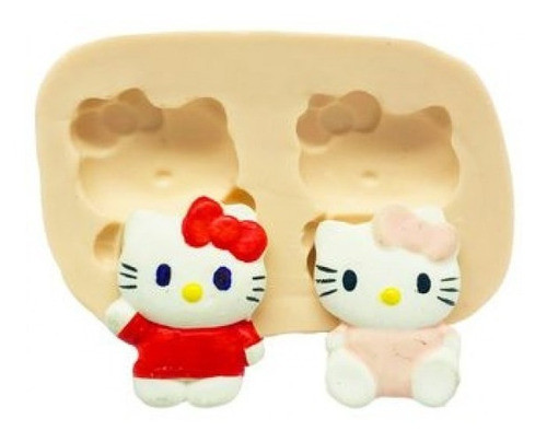 Molde De Silicone Hello Kitty Dupla 0