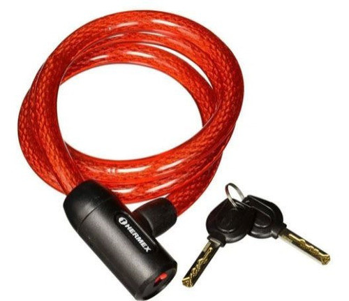 Candado Para Bicicleta Moto +2 Llaves Tipo Automotriz Hermex 1