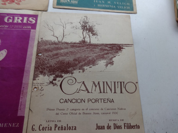 Carlos Gardel Partitura Tango Antiguo Lote Caminito 1