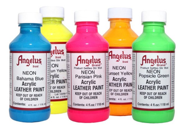 Angelus Pintura Para Cuero Neon Naranja Llameante 118ml 1