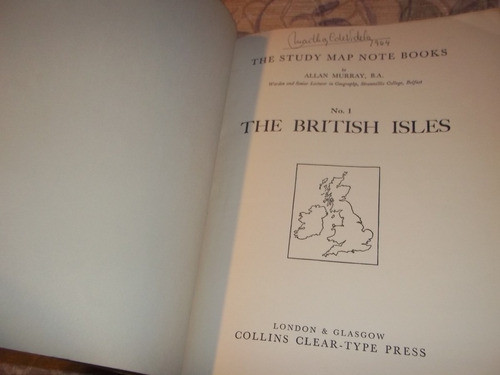 The British Isles - N° 1 Study Map Note Books - Allan Murray 1