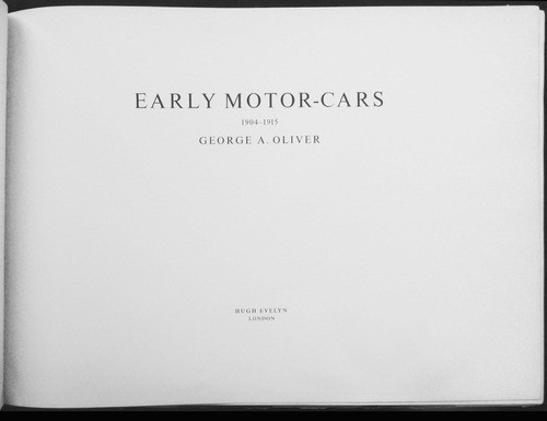 Libro Antiguo De Autos Early Motor - Cars. 1904-1915 48n 124 1