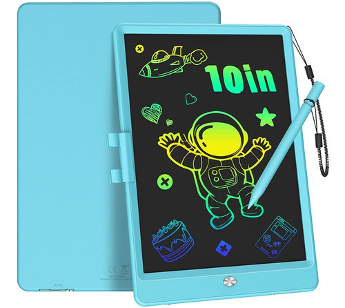 Pizarra Lcd Para Dibujo Escritura Ideal Niños 10 PuLG Azul 0