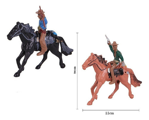 Set Lejano Oeste Cowboy Muñecos Y Caballos Cod Fd9707 1