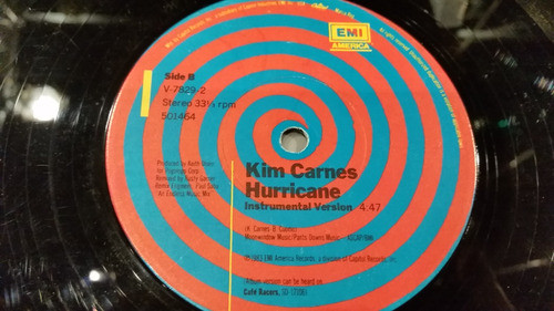 Kim Carnes Hurricane Vinilo Maxi Usa Buen Estado 1984 1