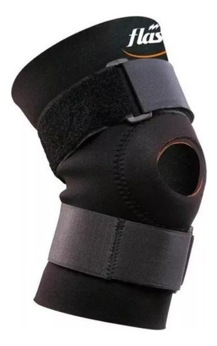 Rodillera Velcro Flash Neoprene Negra Rehabilitacion Fitness 1