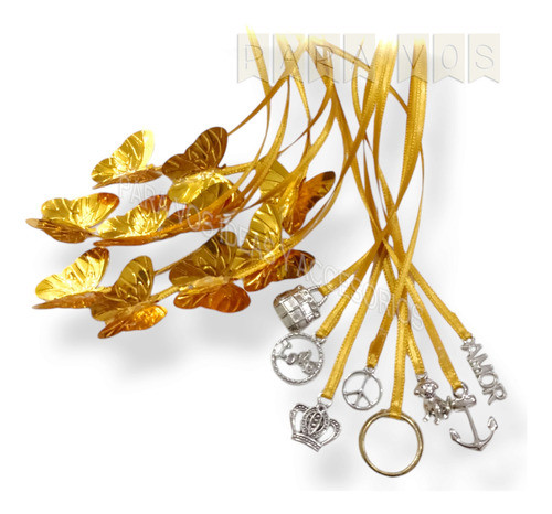 30 Ceremonia De Cintas Dijes Metal Boda 15 Años Casamientos 0