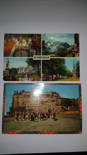 Escocia Estampillas Postales Años 70 Circuladas Bellas 0