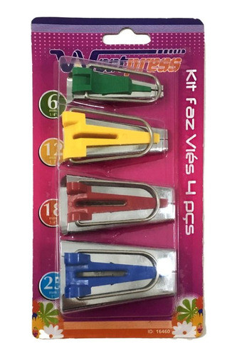Kit Faz Viés 4 Peças Máquina Costura Quilting 0