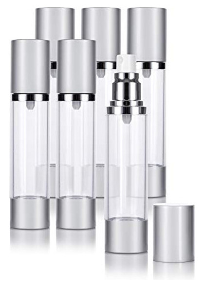 Airless Spray Bottle Silver Matte - 1.7 Oz (paquete De 6) 0