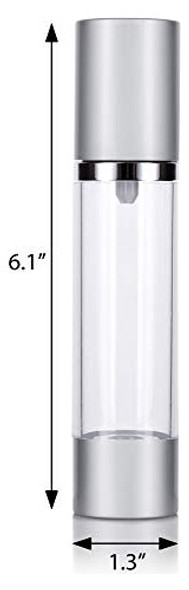 Airless Spray Bottle Silver Matte - 1.7 Oz (paquete De 6) 1