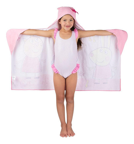 Franco Peppa Pig Kids Baño / Piscina / Playa Suave Algodón T 1