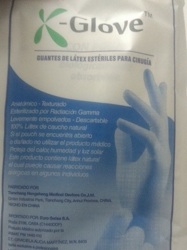 Guantes De Látex Estériles Para Cirugía Glove 50uni T/7.5 1