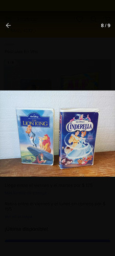 Videos Vhs Rey León Aladdin Toy Story Mulan Disney 0