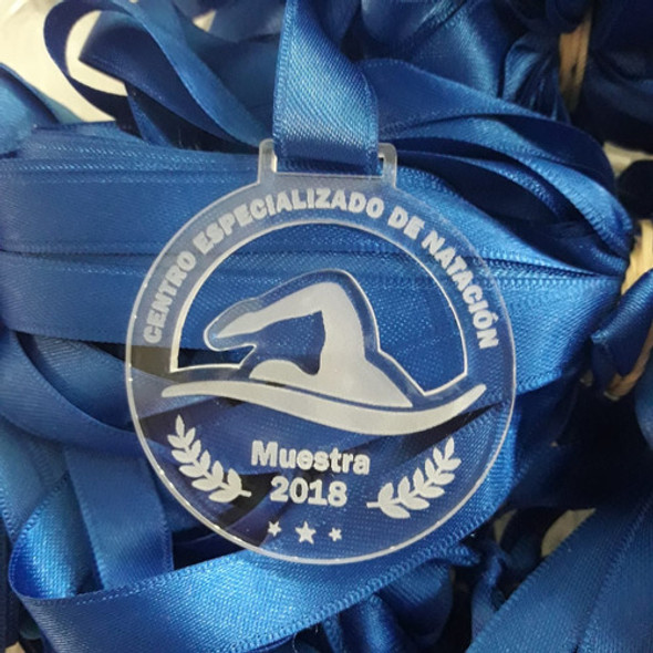 40 Medallas Personalizadas - Acrilico Grabado + Cinta 1 40 Medallas Personalizadas - Acrilico Grabado + Cinta 1