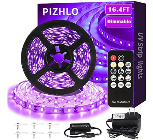 Pizhlo Juego De Tiras De Luz Led Negra Mejoradas De 16,4 Pie 0