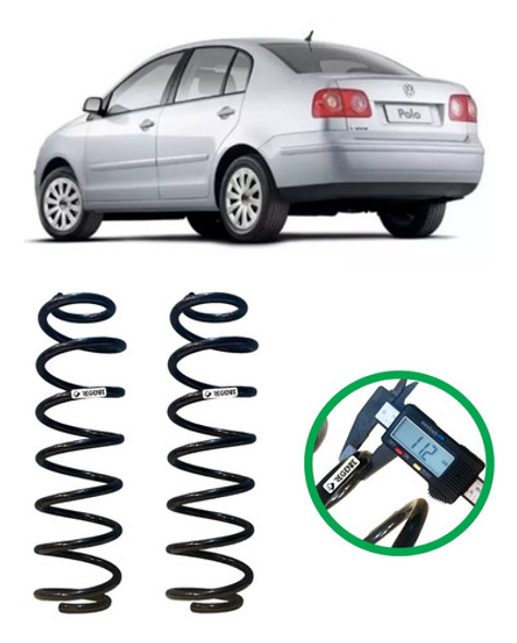 2 Molas Reforçadas Gnv Polo Sedan 2006 2007 2008 2009 2010 0