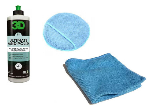 Kit Pulido A Mano Pulidor 3d + Aplicador + Microfibra 0