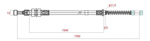 Cable Freno Izquierdo Autoelevador Tcm Fd/fg 3000kg 3t 1