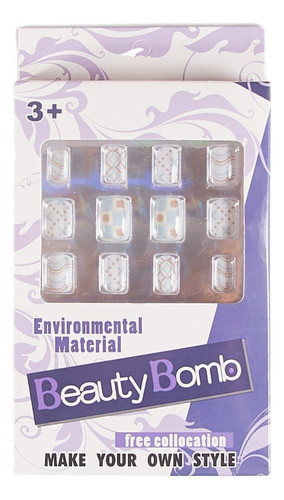 Uñas Postizas C/sticker  -  Tonos Claros (5unds) 0