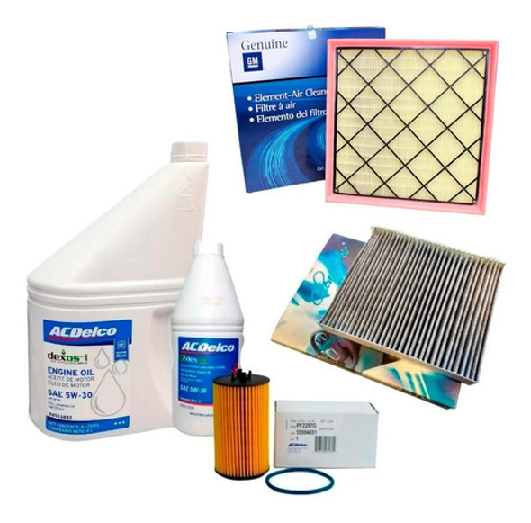 Kit Filtro Original + Aceite 5w30 Cehvrolet Cruze 1.8 2012/ 0