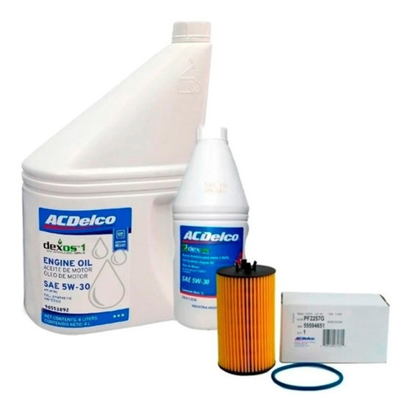 Kit Filtro Original + Aceite 5w30 Cehvrolet Cruze 1.8 2012/ 1