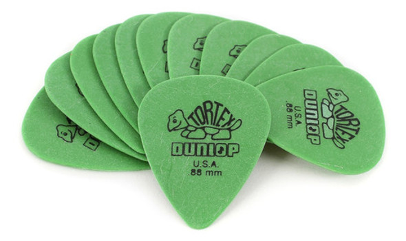 Pack X12 Puas Jim Dunlop 418r 0,88 Tortex 0.88mm Verdes 0