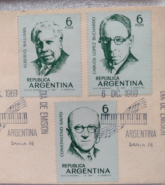2 Sobres Conmemorativos Músicos Argentinos 1