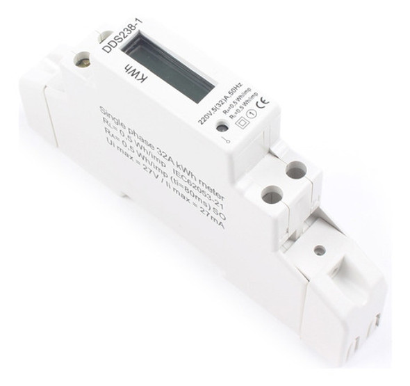 Medidor Monofásico Digital Din Eléctrico Dds238-1 Lcd Kw/h 0