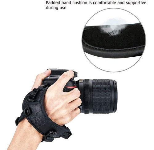 Correa De Mano Para Camara Nikon D750 | Cuero / Negro 1