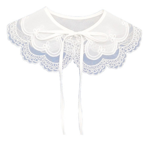 Gola Sintética Feminina Elegante, Organza, Chiffon, Renda Bo 0