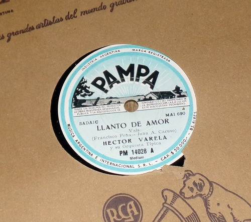 Hector Varela Don Orlando / Llanto De Amor 78rpm Kktus 0