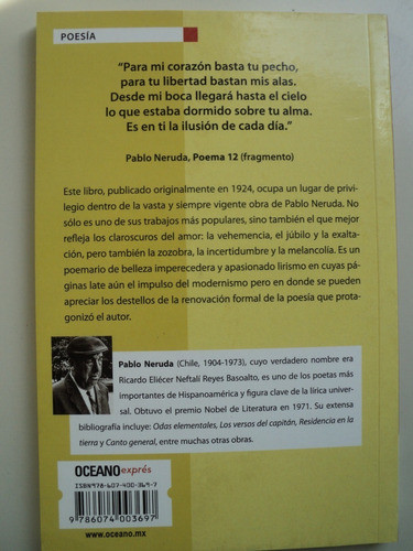 20 Poemas De Amor Y Una Cancion Desesperada - Pablo Neruda 1