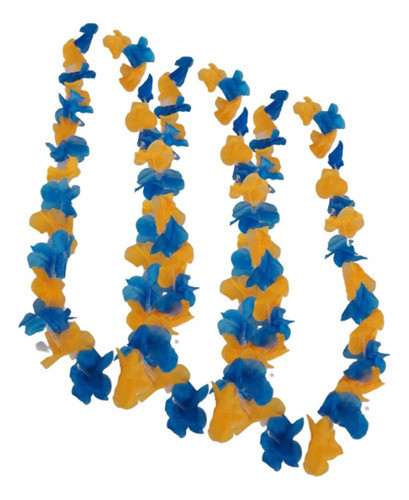 Collar Hawaiano Futbol Boca Junior  Flores X 12 U Carioca 0