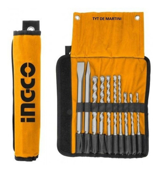 Kit 8 Punta Cincel Y Mechas Sds Plus Ingco Akd2101 - Tyt 0