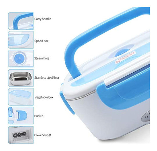Vech Car Electric Heating Lunch Box 110v & 12v 40w 2 In1 Hom 1