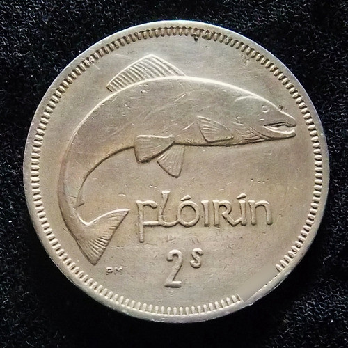 Irlanda 2 Shilling 1963 Muy Bueno Km 15a Pez Salmón 0