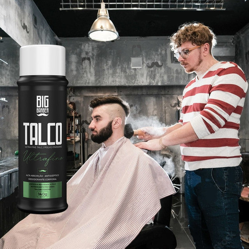 Talco Pó Ultrafino Big Barber 140g Perfumado Refrescante Und 1