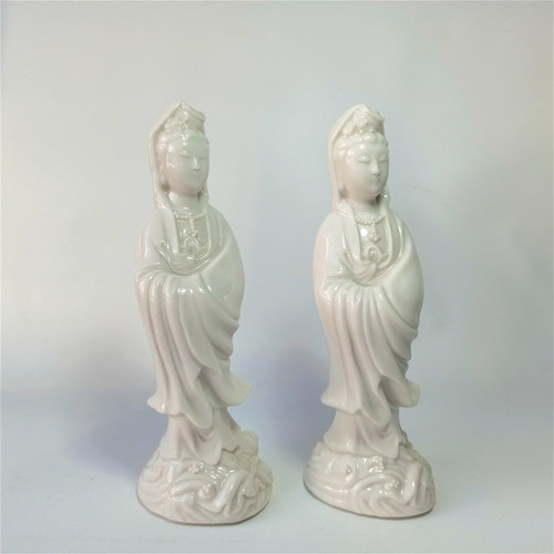 Par De Figuras En Porcelana Blanc De China 0