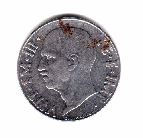 Moneda Italia Reino 20 Centesimi 1942 R Xx Km#75b 1