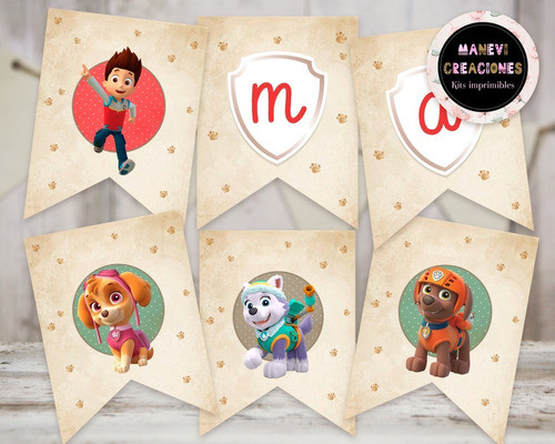 Kit Imprimible Patrulla Canina Paw Patrol Textos Editables 1