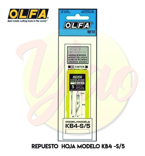 Hojas De Cutter Olfa Modelo Kb4 S5 Para Lapiz De Corte 0
