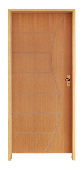 Kit Porta De Madeira 210x62cm Batente 14cm Fechadura Golf Wt 0