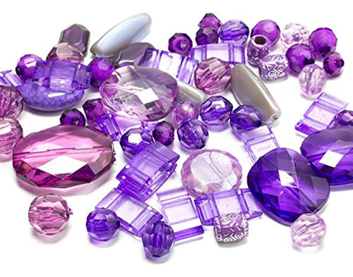 Cousin Diy 183gpc Dark Purple Multi Mix Acrylic-plastic Bead 0