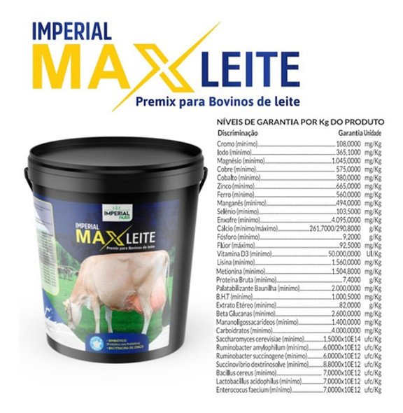 Premix Probiótico Para Aumentar Leite Vaca - Max Leite 5 Kg 1