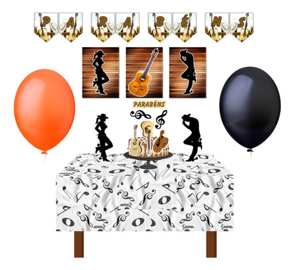 Kit Festa Sertanejo Com Bexiga E Toalha 0