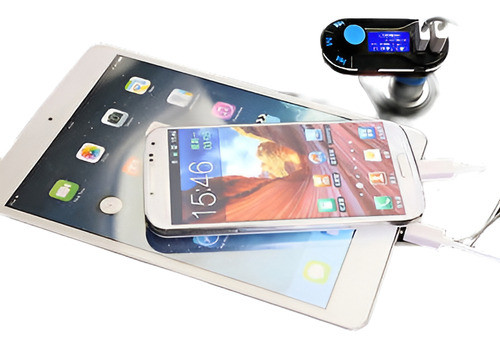 Dual Usb Cargador De Coche Mechero Fm Transmisor Mp3 Player 0